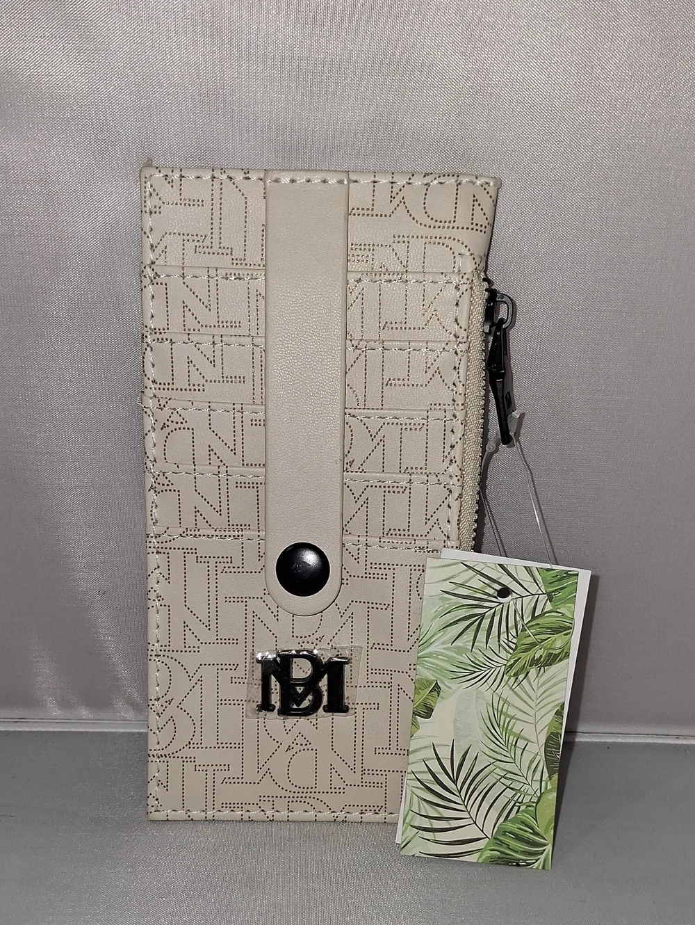 Badgley Mischka credit card holder with tab